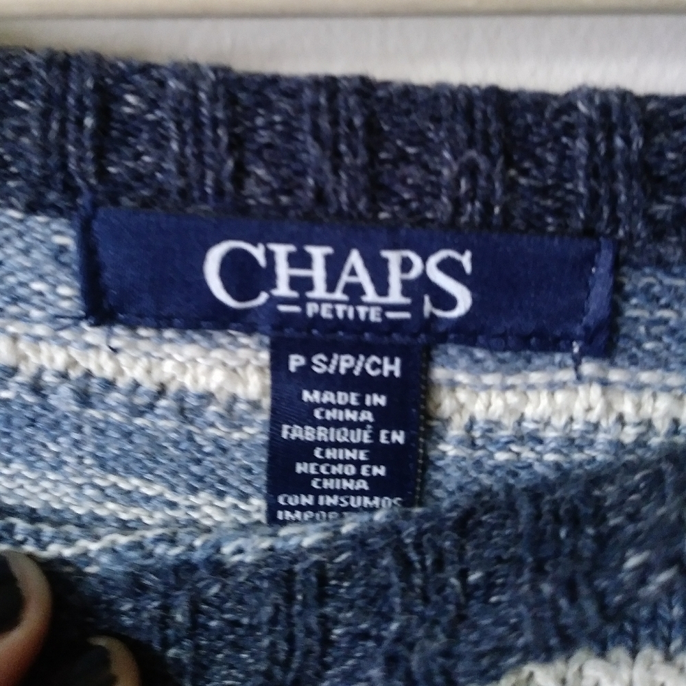 Striped Button Shoulder Sweater - image 4